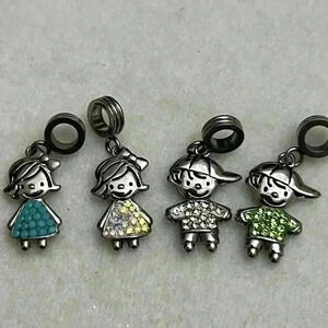 Stainless Steel Crystal Hallmark Birthstone Charms